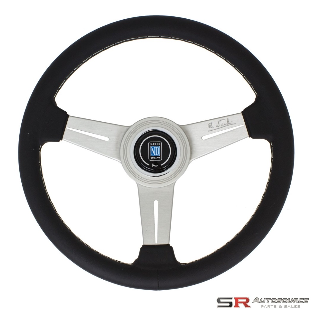 Nardi Classic Steering Wheel – 330mm Black Leather (Satin Spokes)