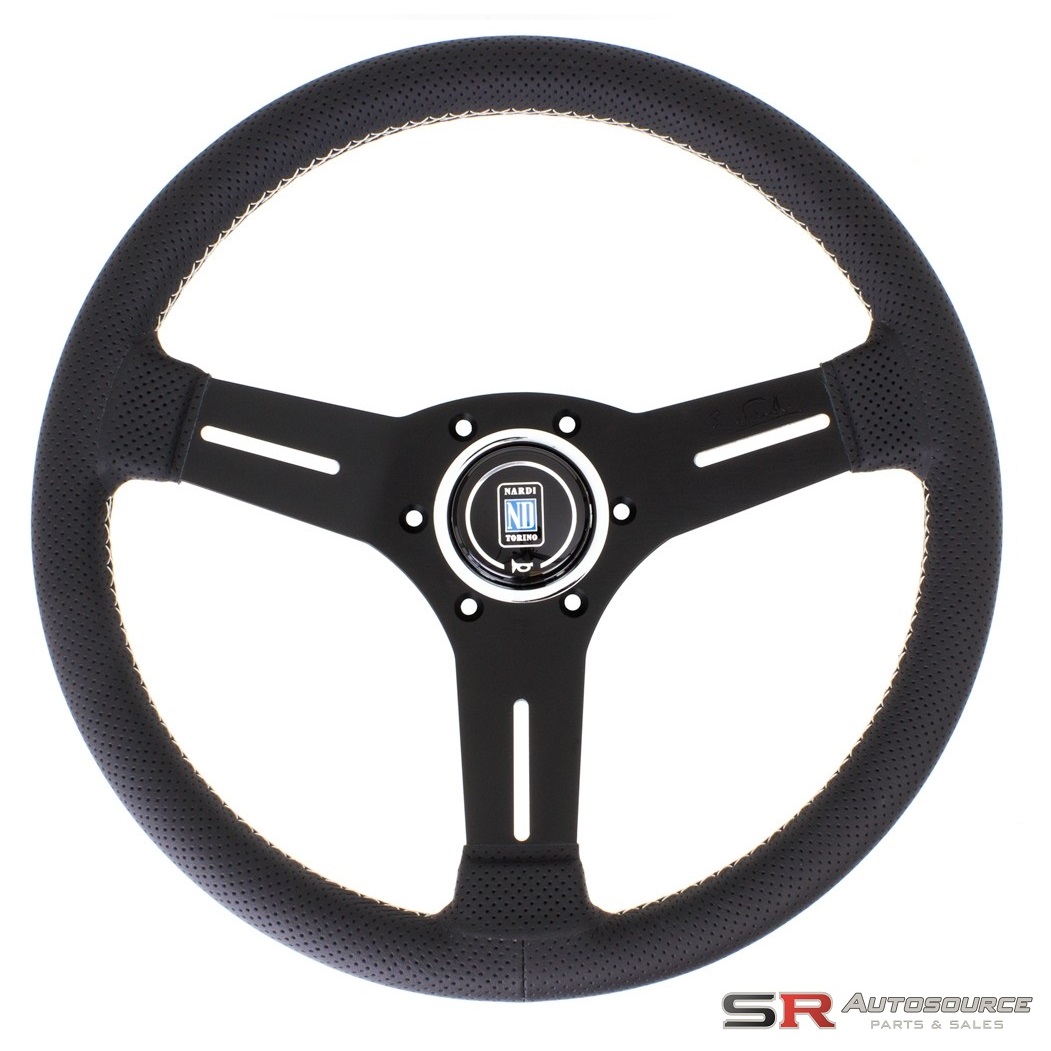 Nardi Competition Steering Wheel – 330mm Black Leather (Black Spokes)