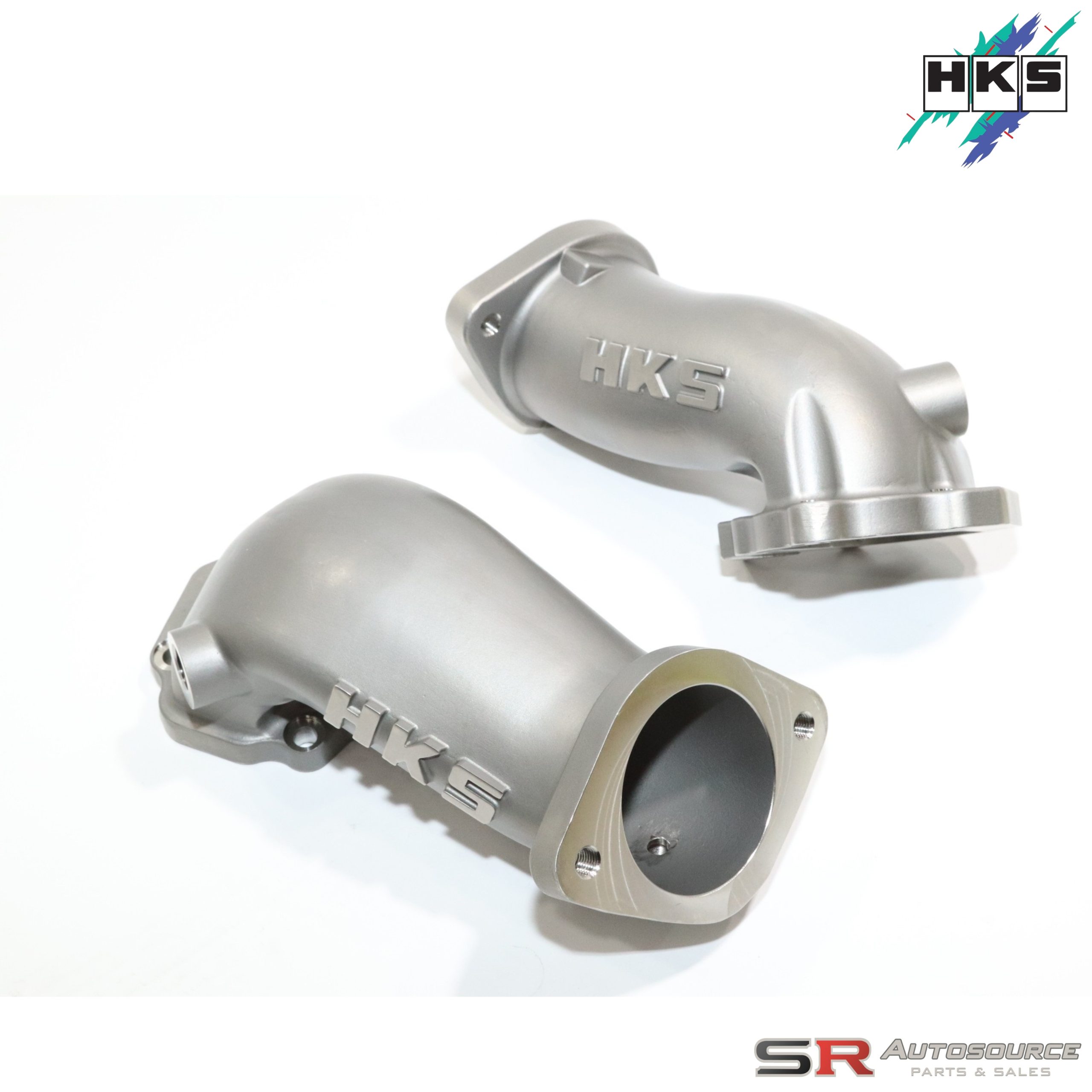 HKS Cast Turbo Outlet Extension Elbow Pipes for Skyline GTR with HKS GTIII Turbo Setup