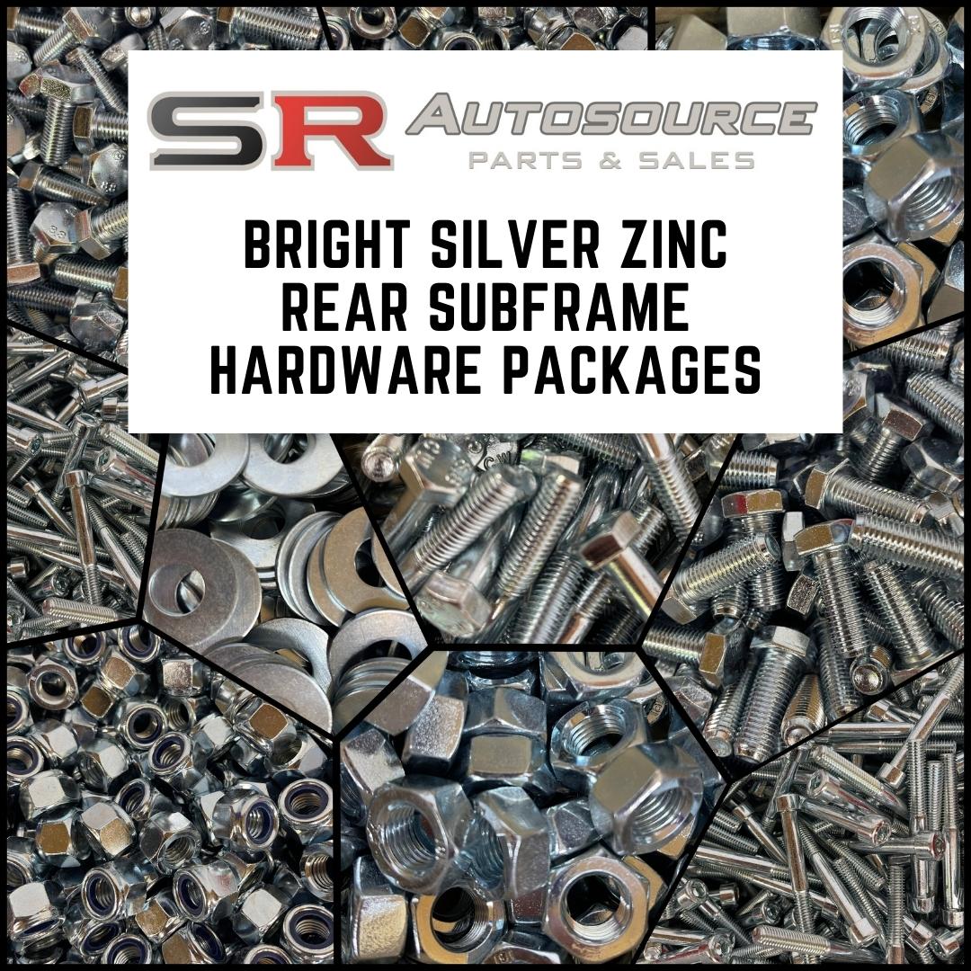 SR Autosource Zinc (Chrome/Silver BZP Finish) Rear Subframe Hardware Kit for S and R Chassis