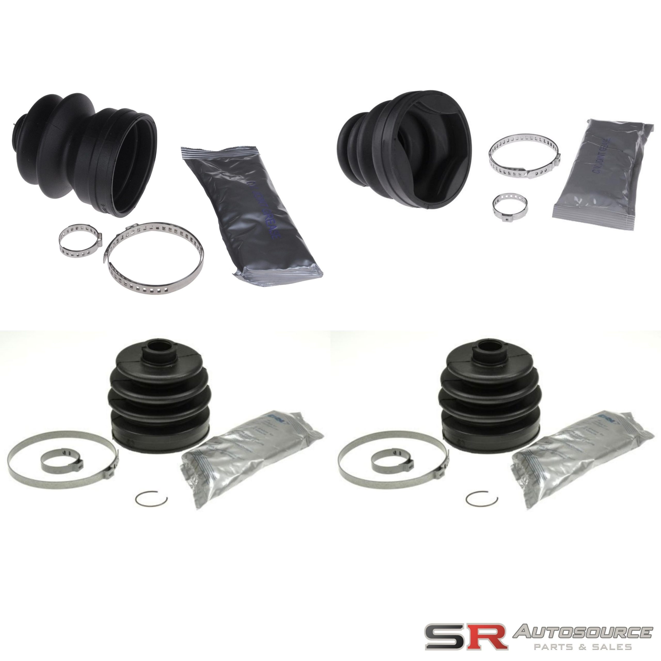 Complete Set of High Quality OE Replacement Front Inner and Outer CV Driveshaft Boots Skyline GTR