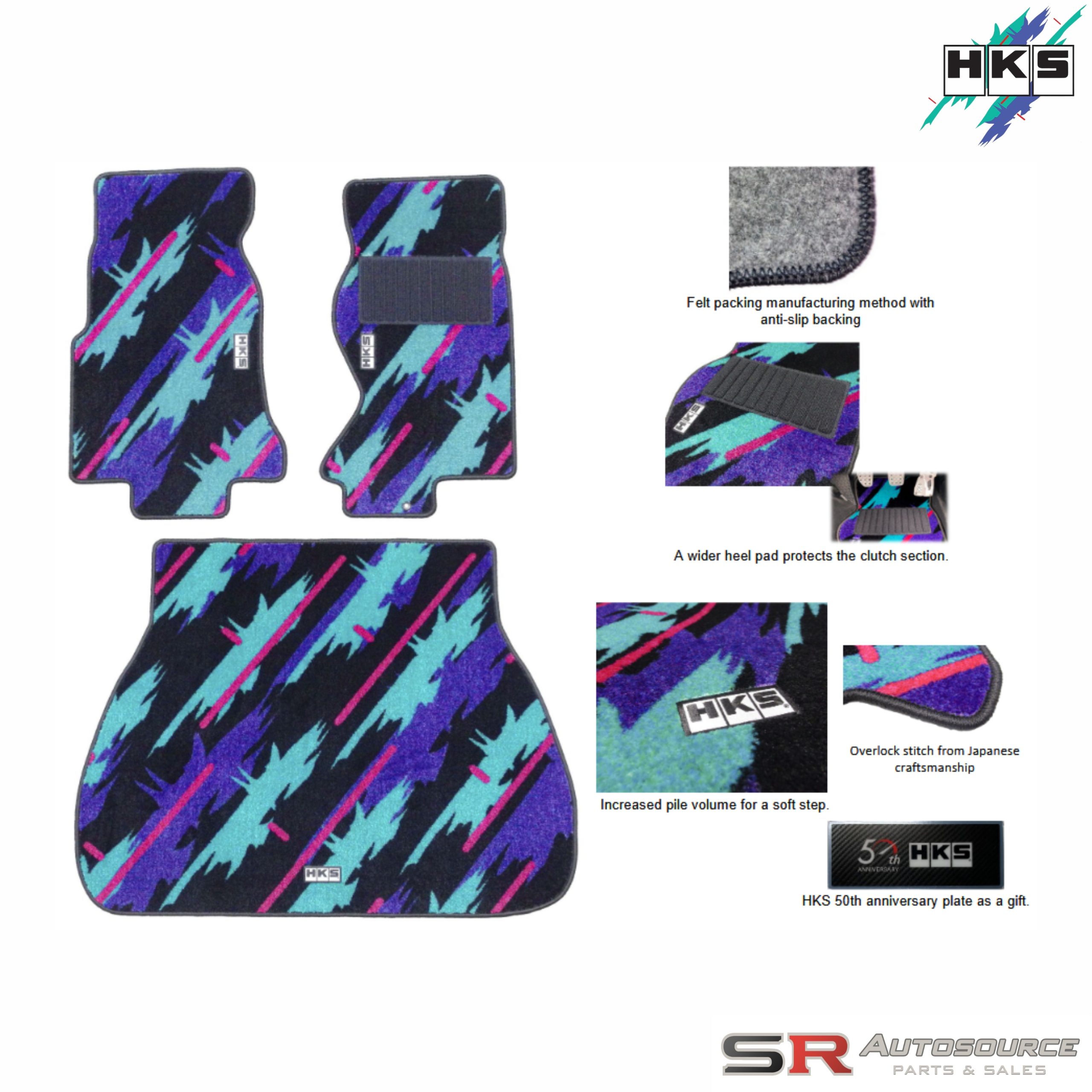 Pre Order Now Closed – HKS 50th Anniversary Floor Mat and Boot Carpet Sets for all Skyline Models