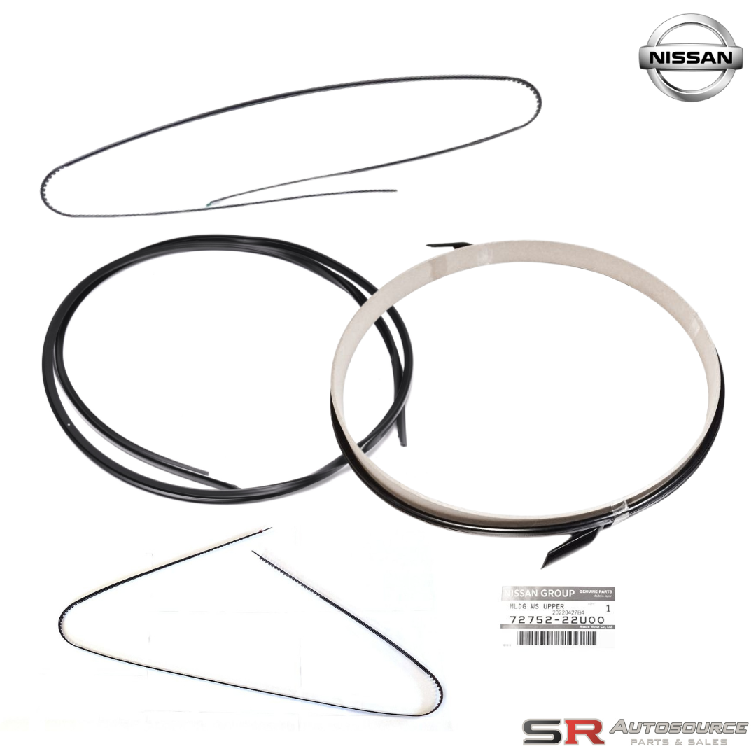 OEM Nissan Complete Front and Rear Screen Seal Moulding Set for R33 (2 Door)