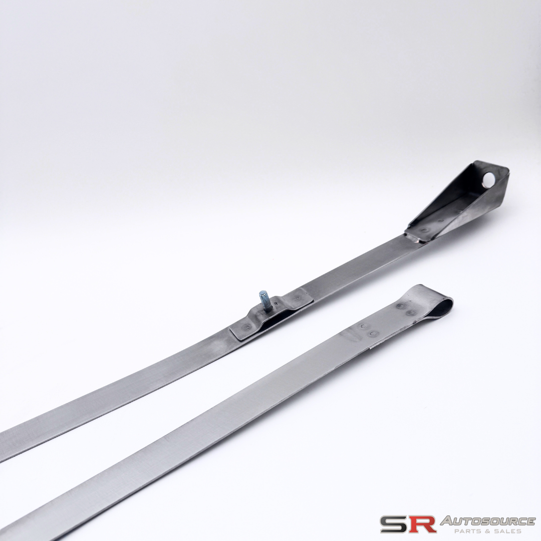SR Autosource Stainless Steel Fuel Tank Strap Kit R33/34 and S14/15