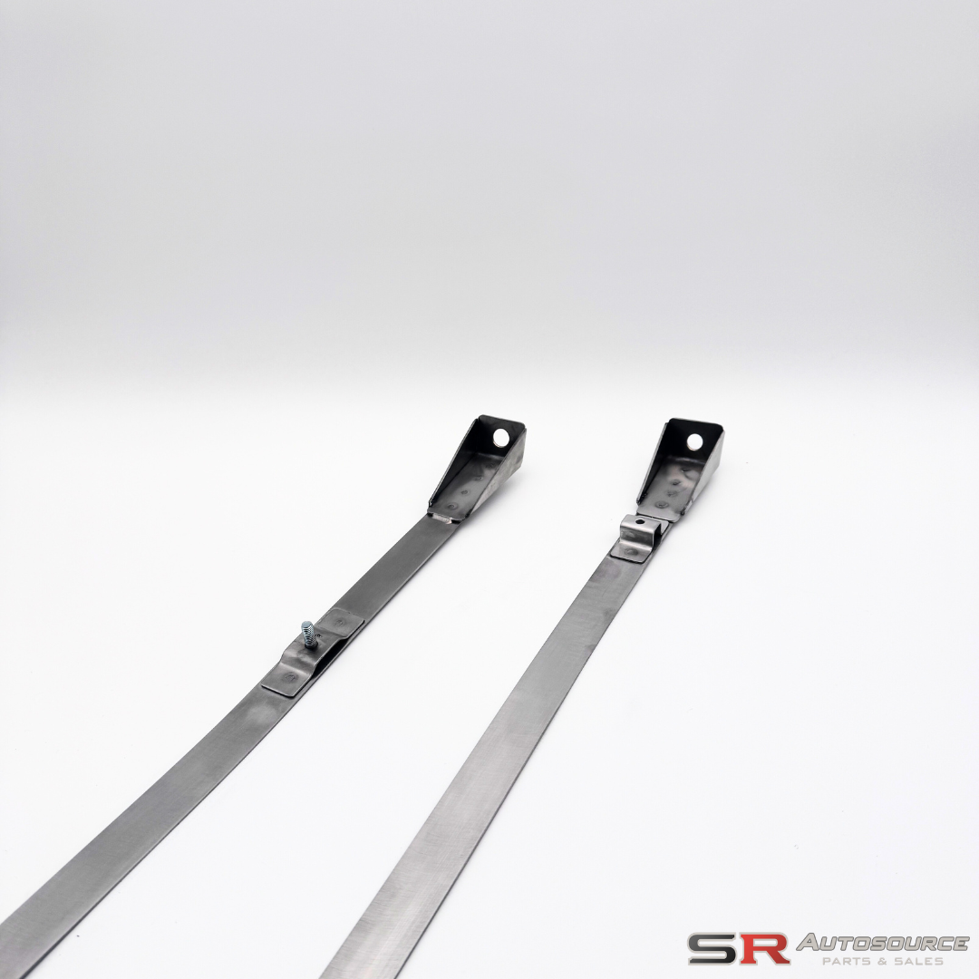 SR Autosource Stainless Steel Fuel Tank Strap Kit R33/34 and S14/15
