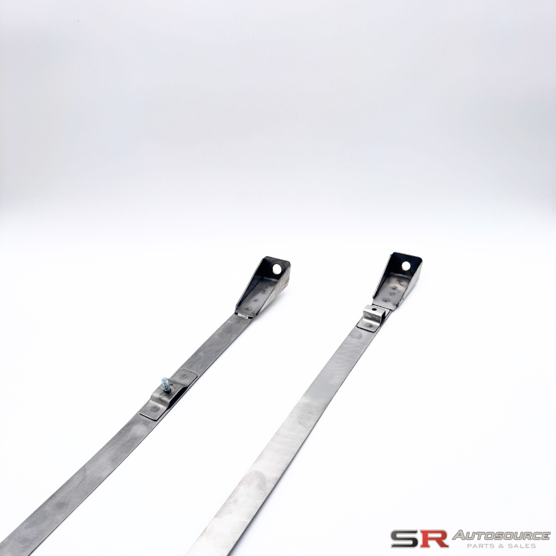 SR Autosource Stainless Steel Fuel Tank Strap Kit R33/34 and S14/15