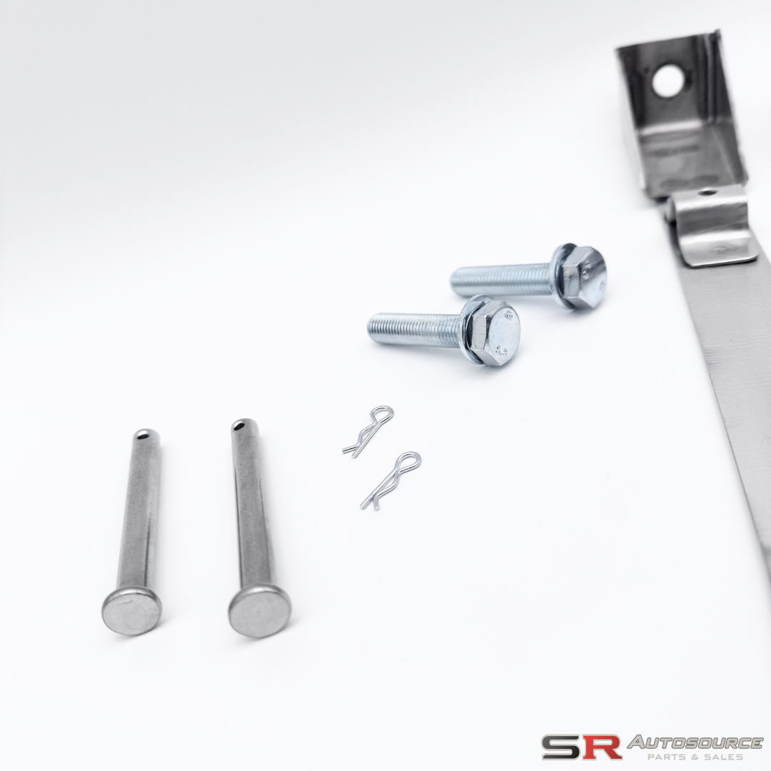SR Autosource Stainless Steel Fuel Tank Strap Kit R33/34 and S14/15