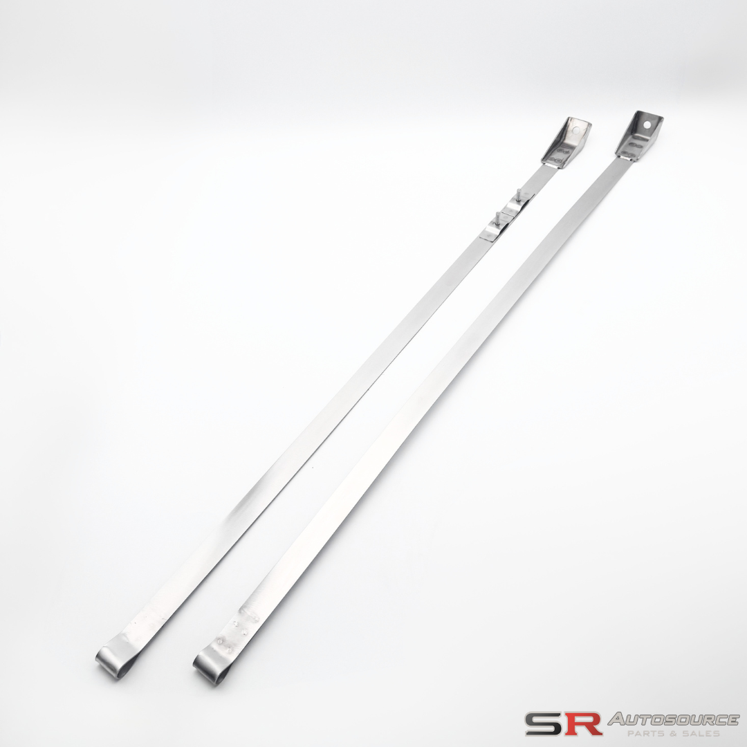 SR Autosource Stainless Steel Fuel Tank Strap Kit R32 and S13