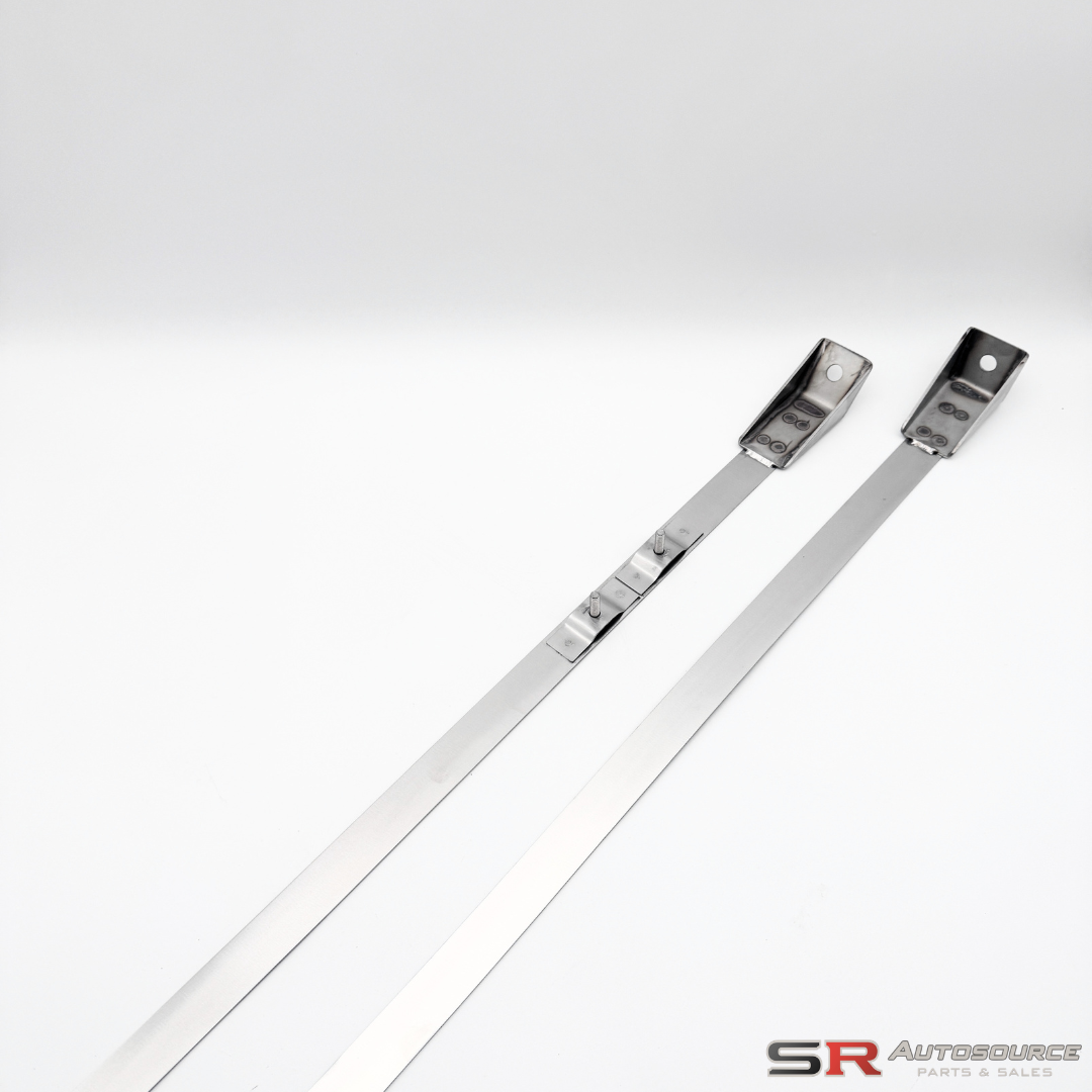 SR Autosource Stainless Steel Fuel Tank Strap Kit R32 and S13