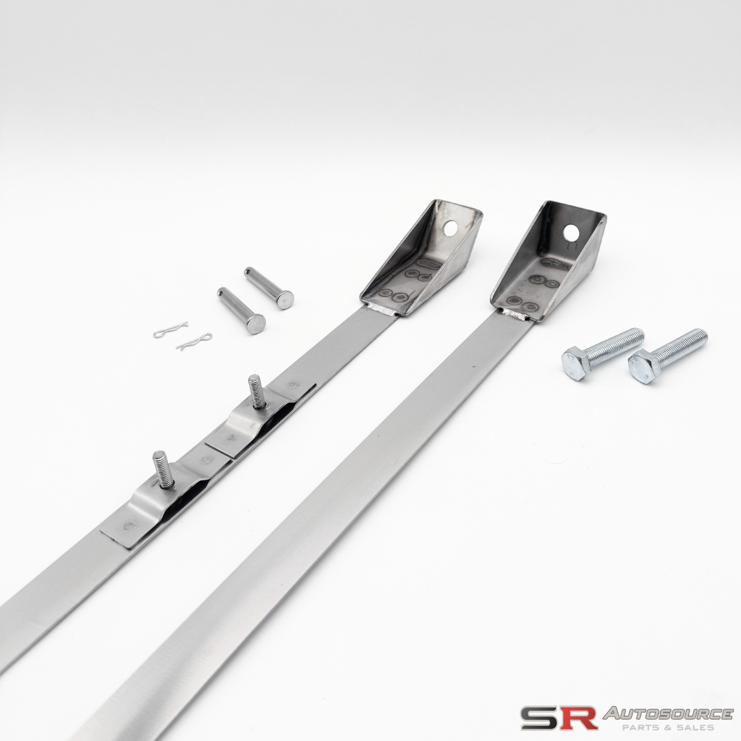 SR Autosource Stainless Steel Fuel Tank Strap Kit R32 and S13